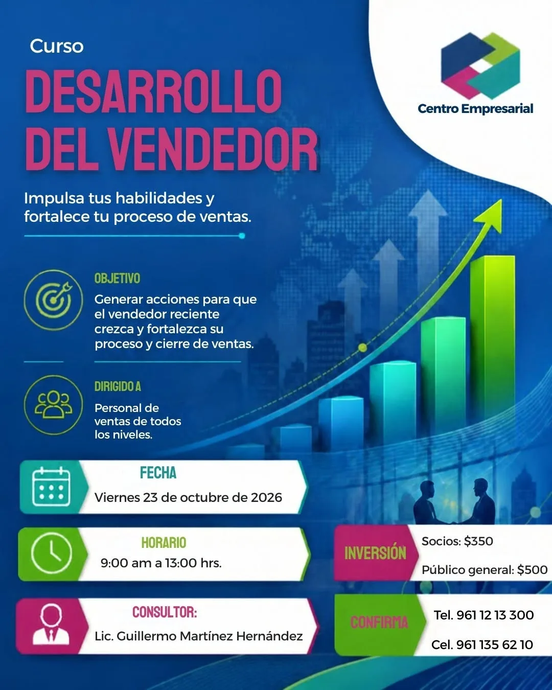 Flyer: Curso Desarrollo del vendedor